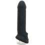 BLACK Reusable Sleeve for Men Realistico Extender Enlargement 9-INCH LARGE