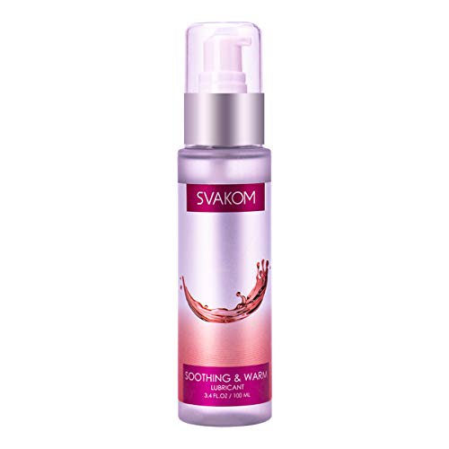 SVAKOM Warming Personal Lubricant Water Based Lube Natural Intimate Silky Safe Longlasting Passion Flavored Sex Lubricant for Women, Men, and Couples (3.4 fl oz/ 100ml)