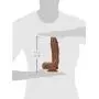 TLC Adams Realistic Lifelike Cock for Vaginal G-spot and Anal Play PleasureSkin Flexible Dildo with Curved Shaft and Balls Female Sex Toys