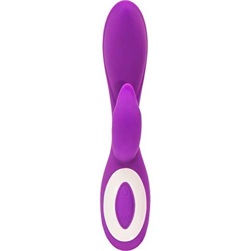 Pure Love G-Spot Silicone Rabbit Vibrator Purple, Rechargeable Clitoris Stimulator, Water-Resistant and Multi Function, Adult Sex Toy, Dual Stimulation