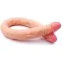 CHAODIAO 16 inches Toy Double-Headed Hands-Free Waterproof Pénis Furniture Non-Electric Massager，Ď-Dîld`ɔ Natural 15 Inch Silicone Wand for Women-GuYAN