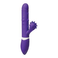 Doc Johnson iVibe Select - iRoll - Silicone Rabbit-Style Vibrator - Pleasure Beads Along Shaft Move Up-and-Down, Clit-Stimulating Wheel of Rotating Silicone&quotTongues", Purple