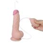 Beginners Body Safety Dicks Massage Tools with Strong Suction Cup and Squirting Device (Flesh)