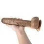 HYLHYL5-F Realistic Dick, Woman Environmental Protection Big Head Health Bendable Suction Cup Base Brown PVC Material (29cm/11.4in) HYLHYL5-F Realistic Dick, Woman Environmental Protection Big Head Health Bendable Suction Cup Base Brown PVC Material (29cm/11.4in)
