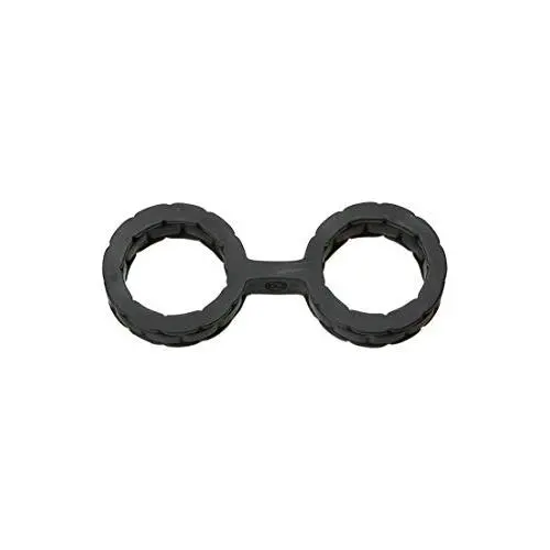 Doc Johnson Japanese Bondage - Silicone Cuffs - Single-Piece Premium Silicone Handcuffs for Soft Bondage or Restraint Play - Small - Black Doc Johnson Japanese Bondage - Silicone Cuffs - Single-Piece Premium Silicone Handcuffs for Soft Bondage or Restraint Play - Small - Black