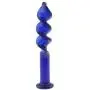 Wowlife Sex Toy, Blue Screw Thread Round Glass Dildo Crystal Penis for Couple Lover Wowlife Sex Toy, Blue Screw Thread Round Glass Dildo Crystal Penis for Couple Lover