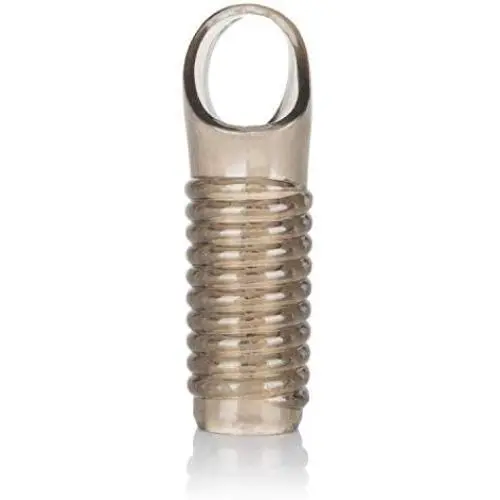 Calexotics Stimulation Enhancer Male Enhancement Open Ended Penis Sleeve with Girth Support Ring, Smoke Calexotics Stimulation Enhancer Male Enhancement Open Ended Penis Sleeve with Girth Support Ring, Smoke