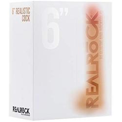RealRock Realistic Cock with Scrotum, Skin, 6 Inch