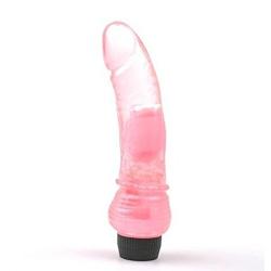 Romi Realistic 7.5 Inch Multi-speed Jelly Vibrating Dildo , Clear Pink