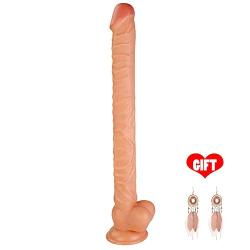 DJKFHIU 16.5Inch Realistic Dîldɔ Super Huge Long Tool with Suction Cup Ultra Soft for Women and Men DJKFHIU (Color : Flesh)