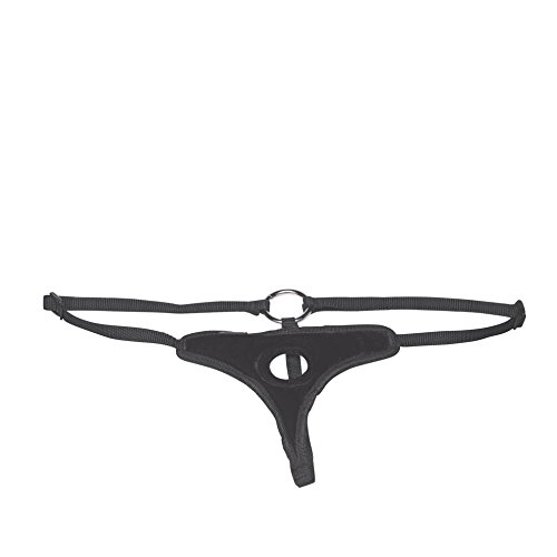 Lux Fetish Velvet Bikini Strap-On Harness, Black