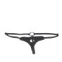 Lux Fetish Velvet Bikini Strap-On Harness, Black