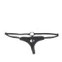Lux Fetish Velvet Bikini Strap-On Harness, Black