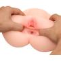 Rzoeox 3D Male Masturbator Realistic TPE Sex Doll with Tight Vagina and Anal Extremely Soft Ass Adult Sex Toy for Men (8.3 x 6.7 x 3.5in)