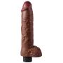 Pipedream Products King Cock 10 Inch Vibrating Cock with Balls, Brown