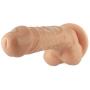 Naughty Cock Silicone Dildo - Huge, Thick, Realistic, Suction Cup - Sex Toy for Vaginal, Anal, and G-Spot - 8 Inch (Flesh)