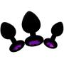 Anal Sex Trainer 3PCS Silicone Jeweled Butt Plugs, Eastern Delights Anal Sex Toys Kit for Starter Beginner Men Women Couples, Black