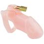 Mens Virginity Lock Belt Plastic Chasti-ty Device Cage Male Briefs Enhancer Thong (Pink)