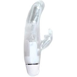 Nasswalk G Spot Rabbit Dual Vibe Waterproof, White, 6.2 Inch