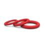 Super Soft Red Cock Ring Erection Enhancing 3 Pack by Lynk Pleasure Products, 100% Medical Grade Pure Silicone Penis Ring Set for Extra Stimulation for Him - Bigger, Harder, Longer Penis