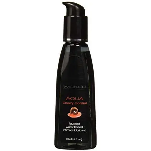 Wicked Lubes Sensual Care Aqua Lubricant, Cherry Cordial, 4 Fluid Ounce Wicked Lubes Sensual Care Aqua Lubricant, Cherry Cordial, 4 Fluid Ounce
