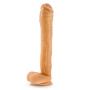 13" Extra Long Thick Realistic Dildo - Monster Cock and Balls Dildo - Sex Toy for Women - Sex Toy for Adults (Beige)