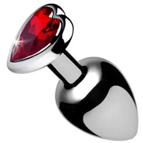 Booty Sparks Red Heart Gem Anal Plug, Medium Booty Sparks Red Heart Gem Anal Plug, Medium