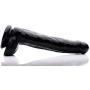 Easy Entry 8 Inch Slim Dildo with Balls, Black