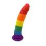 Pride Dildo - The 8" Silicone Rainbow Dildo With Suction Cup Pride Dildo - The 8" Silicone Rainbow Dildo With Suction Cup