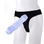 HYLHYL5-F Cl-ǐt Suckěr Female Realistic Lifelike for Women Silicone Adult Toys with Strong Suction Cup Blue PVC+ Leather Pants (20cm/7.87")