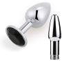 Anal Sex Games Tool Butt Plug and Enema Shower Anal Cleaning Plug for Women Men (Black)