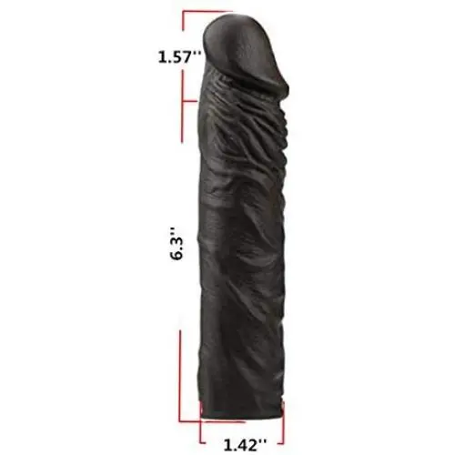 Extender Enlarger Extension Sheath Elastic Long Lasting Time Size Sleeve Stamina Enhancer (Black) 03 Extender Enlarger Extension Sheath Elastic Long Lasting Time Size Sleeve Stamina Enhancer (Black) 03
