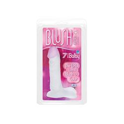 Doc Johnson Blush - ULTRASKYN - 7 Inch Ballsy Super Cock - 8 in. Long and 1.8 in. Wide - Balls Provide a Sturdy Base - Dildo