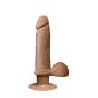 Doc Johnson The Realistic Cock - ULTRASKYN - Vibrating 6 Inch - Dildo - Caramel