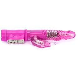 WEI EI Waterprrof Silent Women Multispeed G-Stimulator USB Rechargeable Powerful Female Telescopic Thrvst Messager (Pink)