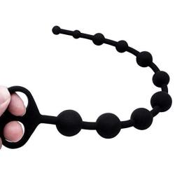 Sexbaby Anal Chain with 10 Balls, Anal Plug with Anal Beads for Men and Women