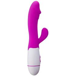 ROWAWA 30 Speed Vibrating Rabbit Waterproof Massager Dildo Toy for Women, Purple, 4.96 Ounce