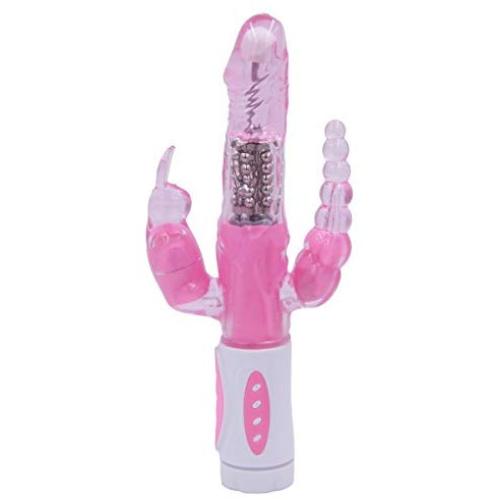 ARIRRA Bunny Triple Pleasure Rabbit Vibrator G Spot Dildo Vibrator Sex Toys for Woman