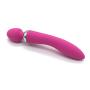 Dual Wand Handheld Massager - 2 Independent Motors, 10 Speed -Therapeutic Muscle Relaxation and Relief for Foot, Back, Shoulders - Waterproof, Cordless, USB Rechargeable, Pink -by O-wOw