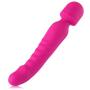 Wireless Handheld Heated Wand Massager 7 Powerful Vibration Modes for Sports Recovery and Muscle Aches-Rose Red