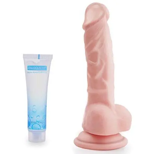 Realistic Ultra-Soft Dildo for Beginners with Flared Suction Cup Base for Hands-Free Play, PALOQUETH Flexible Dildo with Curved Shaft & Balls for Vaginal G-Spot & Anal Prostate Play 6.7" Realistic Ultra-Soft Dildo for Beginners with Flared Suction Cup Base for Hands-Free Play, PALOQUETH Flexible Dildo with Curved Shaft & Balls for Vaginal G-Spot & Anal Prostate Play 6.7"