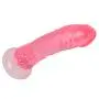 HYLHYL3-F Flexible Soft Bendable Stick Hands-Free Suction Cup Women Waterproof Toy Pink PVC Material (21cm/8.3in)