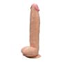 Padgene 12 Inch Liquid Silicone Dildo Big Dildo Penis Cock with Suction Base for Women Sex Toys (Flesh)