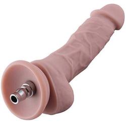 6.9&quotSilicone Dildo for Hismith Sex Machine with Quick Air Connector, 5.3" Insertable Length,Small Size