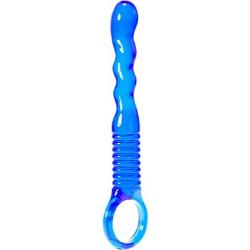 Abs Holdings Kinx Ridged Anal Teaser, Blue, 6 Inch