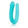 CalExotics Silicone Double Dong – AC DC Dong – Double Penetration Dildo for Women – Adult Probe Fetish Sex Toy for Couples - Teal