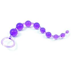 Cloud 9 Novelties Classic Anal Beads Flexible Body Safe with Reinforced Handle, Purple, 0.10 Pound