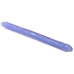 California Exotics Veined Double Dildo, Reflective Gel, 18 Inches