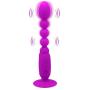 Anal Vibrator Prostate Massager for Men - Adorime Waterproof Vibrating G-spot Vaginal Sex Toy Butt Plug for Women, Rechargeable Hands-Free Suction Cup Prostate Spot Stimulator with 10 Modes(Purple)