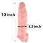 Wearable Rod Extension Enhancer Girth Extender Sleeve for Men Male 10 INCH Skin